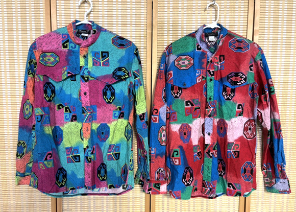 Wrangler Tops - Vintage Diamond L Western Wear Shirts Lot of 2 Medium USA Made 100% Cotton